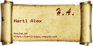 Hartl Alex névjegykártya